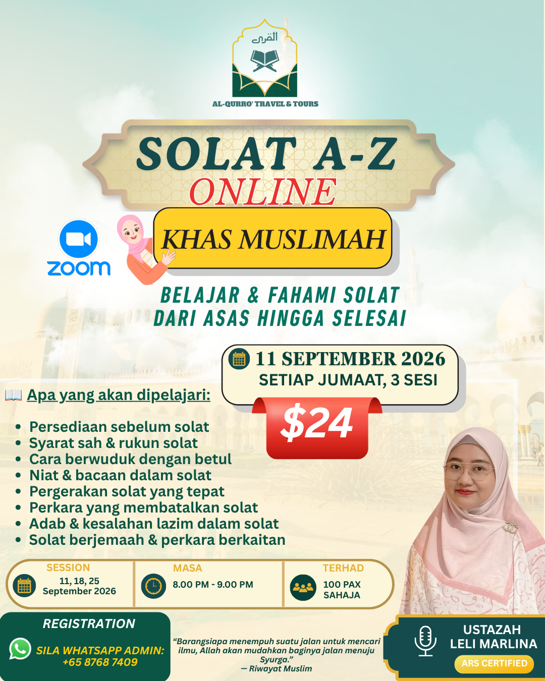 SOLAT A-Z ONLINE KHAS MUSLIMAH