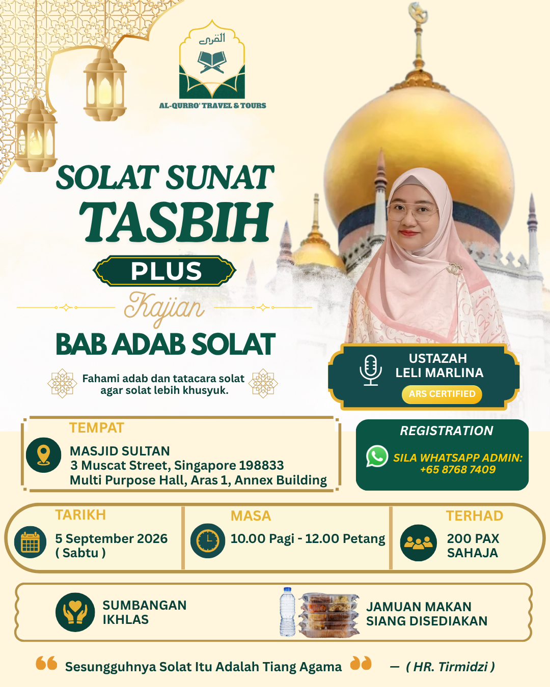 SOLAT SUNAT TASBIH PLUS KAJIAN BAB ADAB SOLAT